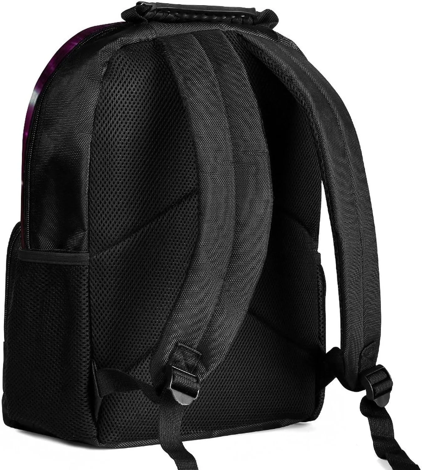 Men Women Polyester Galaxy Nighthawk Owl Art Daypack Big Capacity Shoulder Bag With Adjustable Shoulder Straps for Camping Travel Walking Cycling