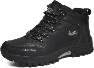 Mens Hiking Boots Non-Slip Outdoor Mid Top Ankle Boot Breathable Hiker Camping Trekking Shoes
