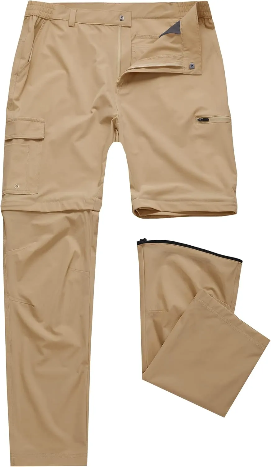 Mens Hiking Convertible Pants Waterproof Lightweight Quick Dry Zip Off Fishing Outdoor Cargo Work Trekking Trousers