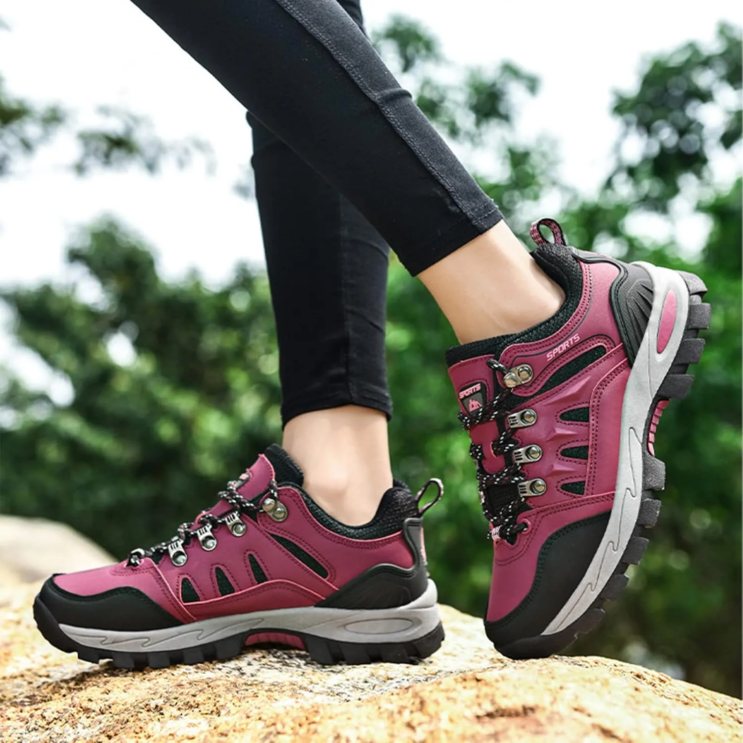 Men's Hiking Shoes Lightweight Non-Slip Resistant Walking Shoes Outdoor Trailing Trekking Camping Walking Shoes