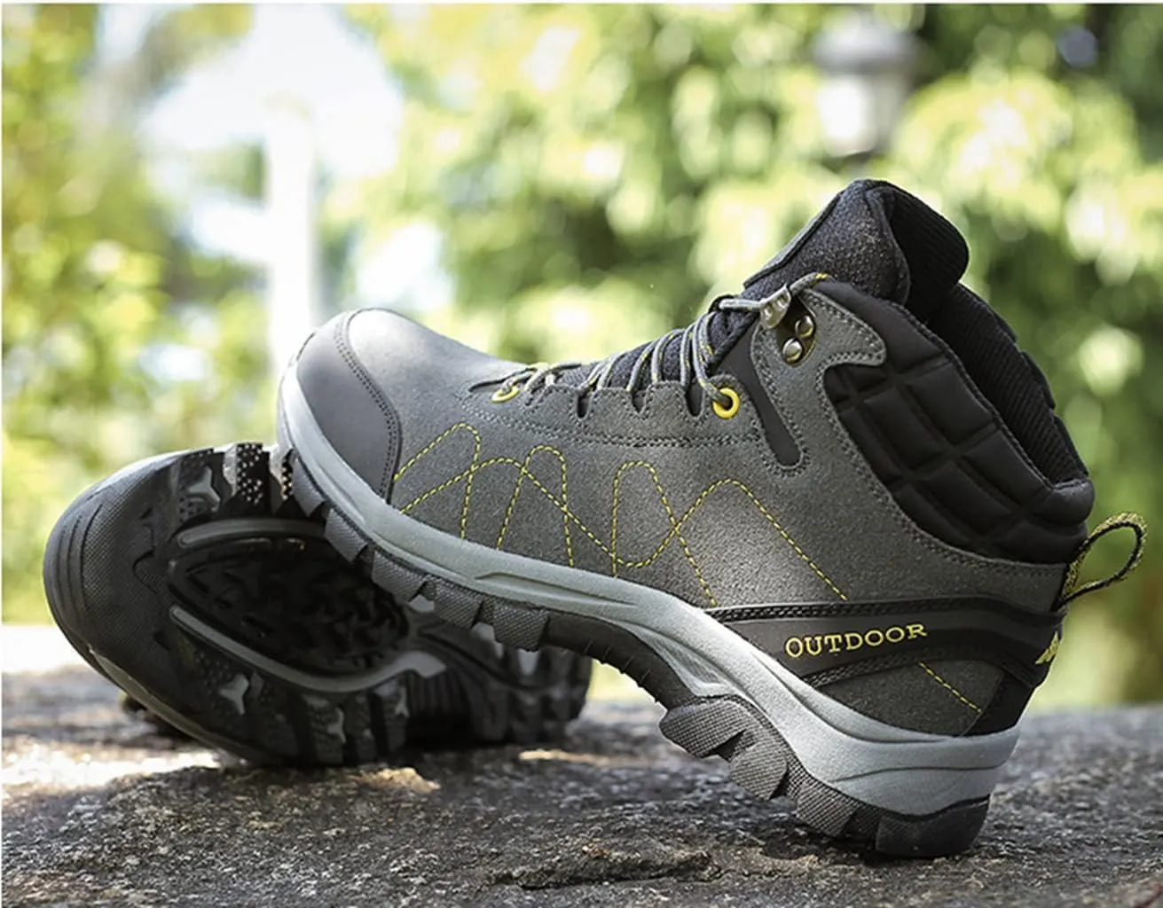 Men's Hiking Shoes Waterproof Anti Slip Hiking Boots Outdoor Lightweight Trekking Sneakers