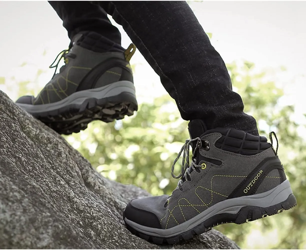 Men's Hiking Shoes Waterproof Anti Slip Hiking Boots Outdoor Lightweight Trekking Sneakers