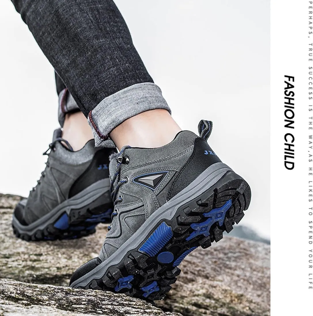 Men's Outdoor Lightweight Breathable Orthopedic Hiking Shoes,Comfortable Trekking Work Shoes for All Season,Waterproof Non-Slip Rubber Outsole