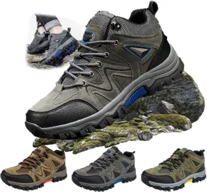 Men's Outdoor Lightweight Breathable Orthopedic Hiking Shoes,Comfortable Trekking Work Shoes for All Season,Waterproof Non-Slip Rubber Outsole