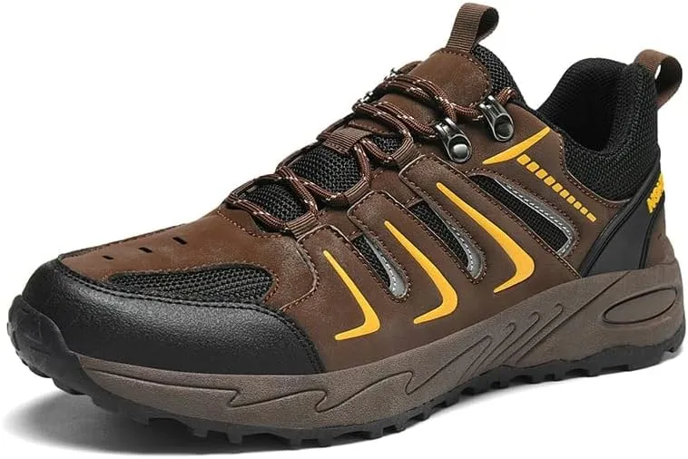 Men's Trekking Shoes Wear-Resistant Anti-Slip Outsole,Lightweight Comfort Soft Insole,Water-Proof Suede Upper Breathable Mesh for Outdoor Hiking Backpacking Camping