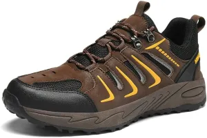 Men's Trekking Shoes Wear-Resistant Anti-Slip Outsole,Lightweight Comfort Soft Insole,Water-Proof Suede Upper Breathable Mesh for Outdoor Hiking Backpacking Camping