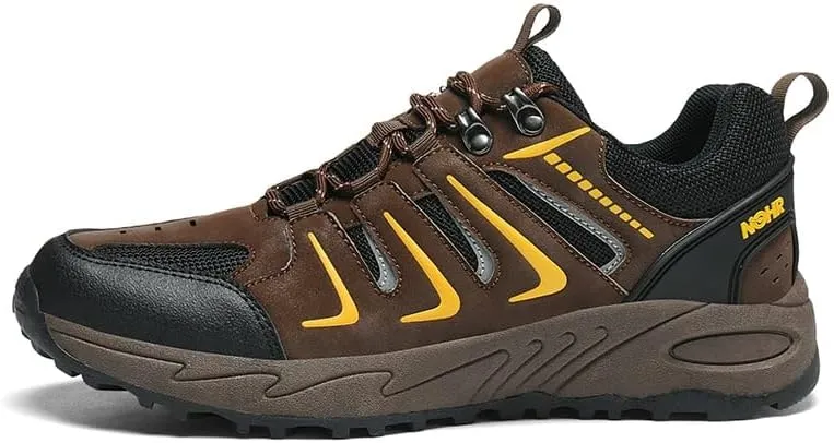Men's Trekking Shoes Wear-Resistant Anti-Slip Outsole,Lightweight Comfort Soft Insole,Water-Proof Suede Upper Breathable Mesh for Outdoor Hiking Backpacking Camping