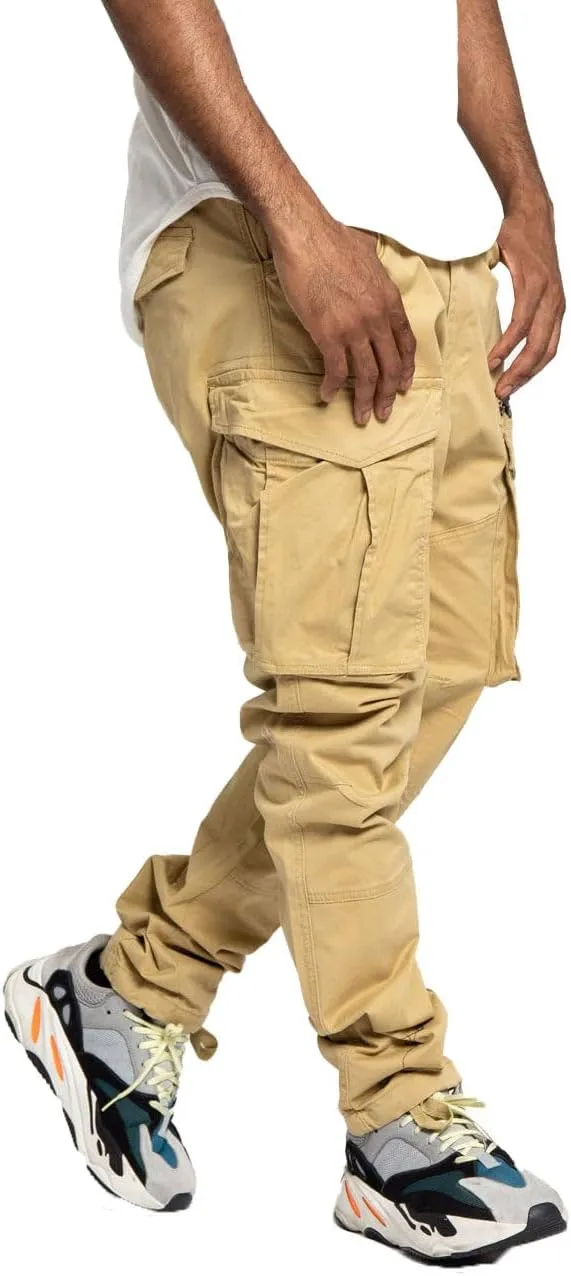 Men's Utility Cargo Pocket Cotton Jogger Pants