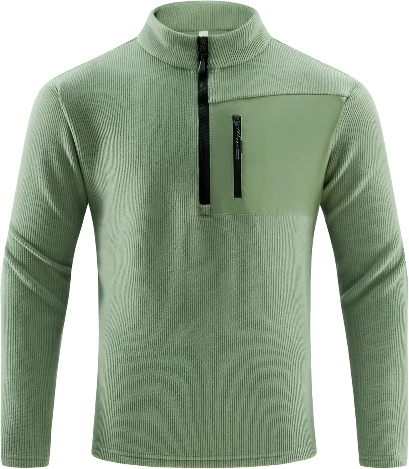 Mens Winter Sweatshirts Premium Fleece Outdoor Thermal Quarter-Zip Pullover, Camping Skiing Shirs for Men