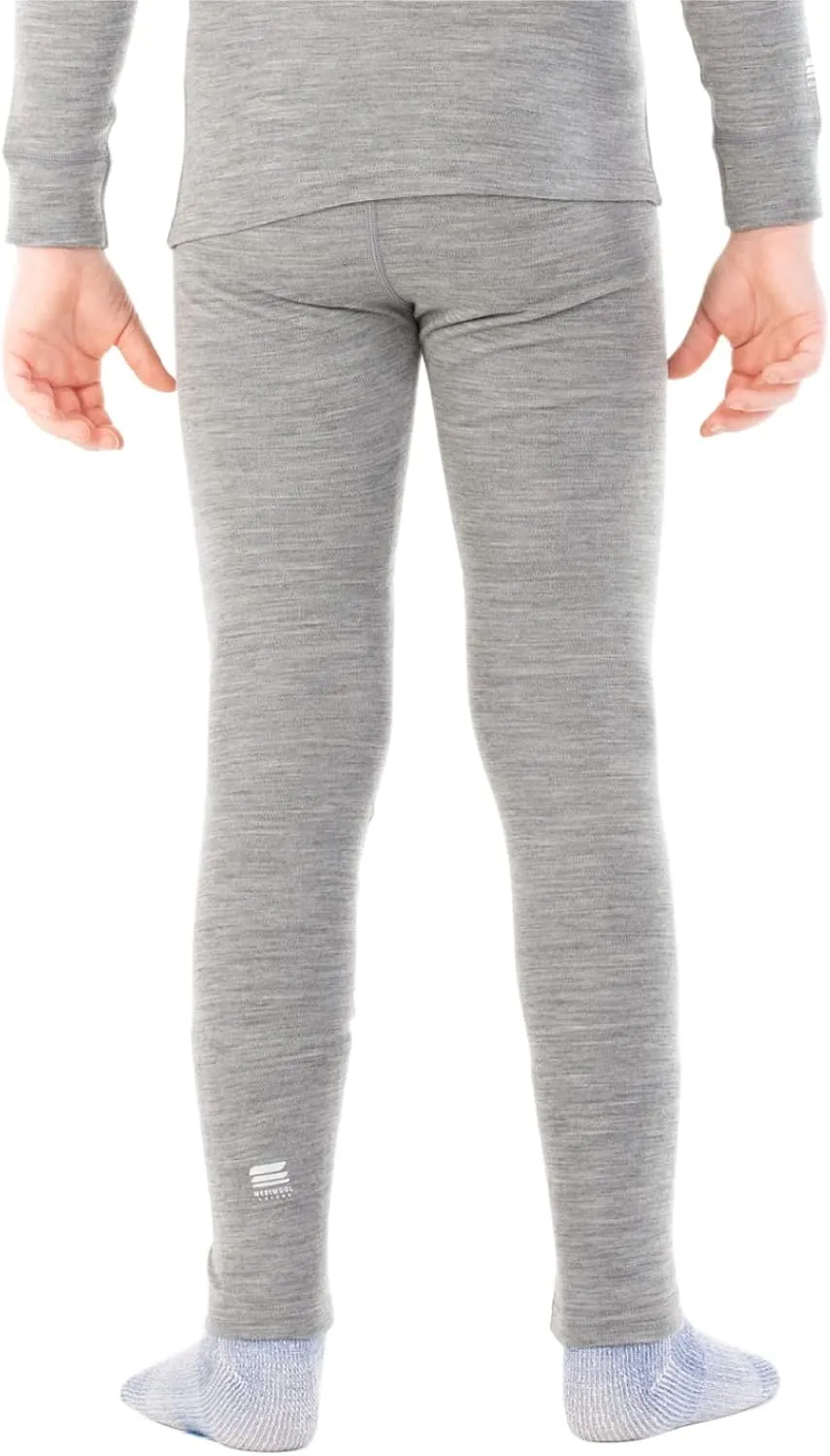 MERIWOOL Kids Unisex Thermal Bottoms Midweight Merino Wool Base Layer