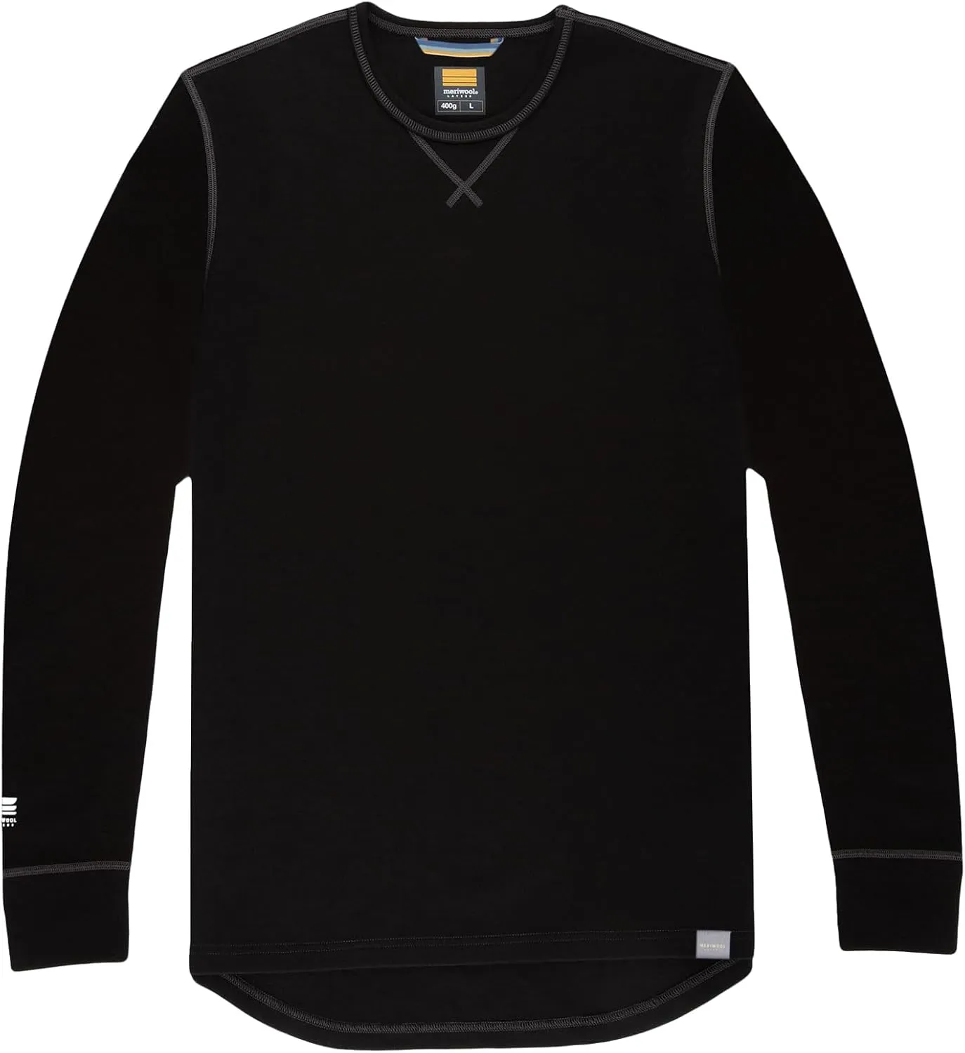 MERIWOOL Mens Base Layer 100% Merino Wool Heavyweight 400g Thermal Shirt for Men