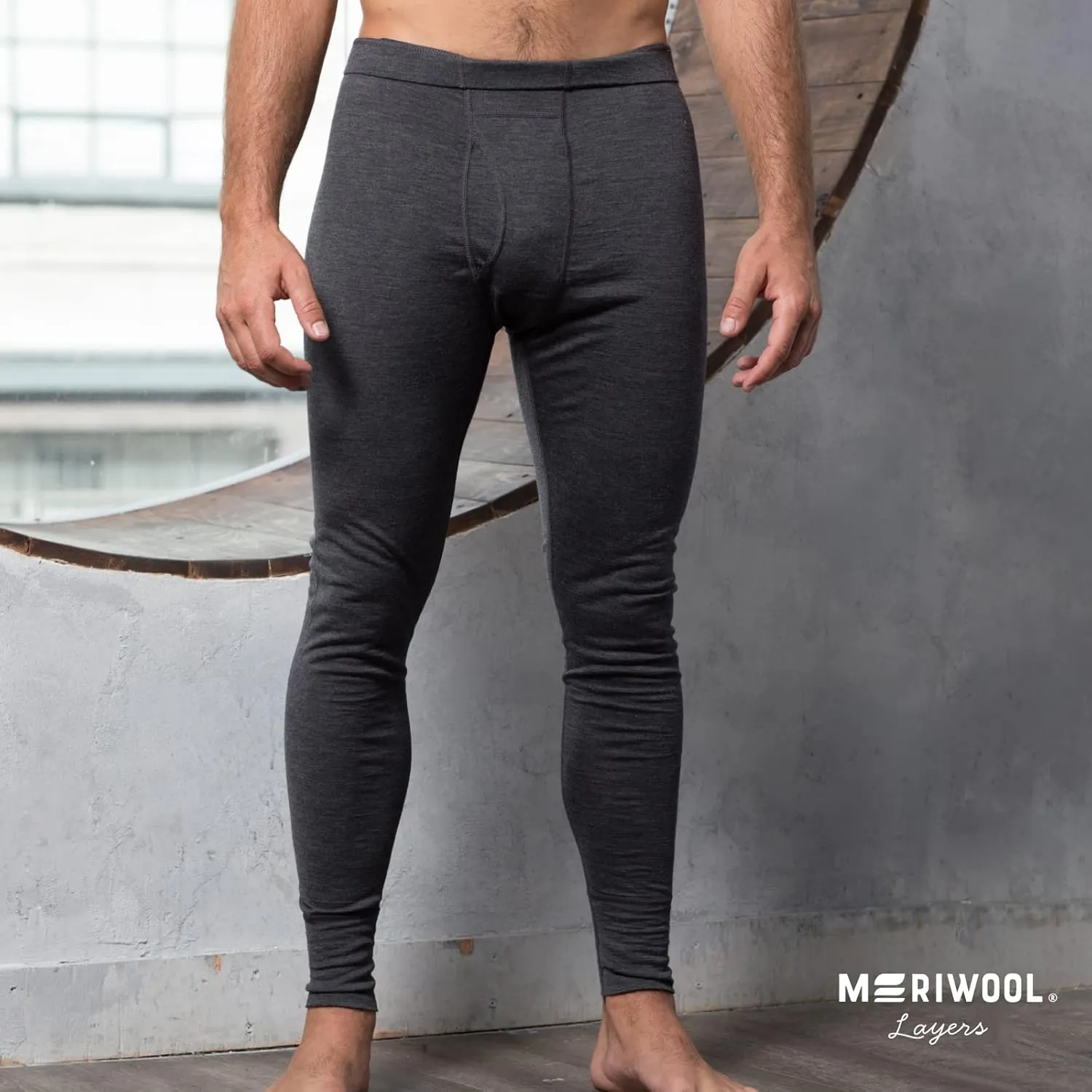 MERIWOOL Men’s Base Layer Bottoms - Lightweight Merino Wool Thermal Pants