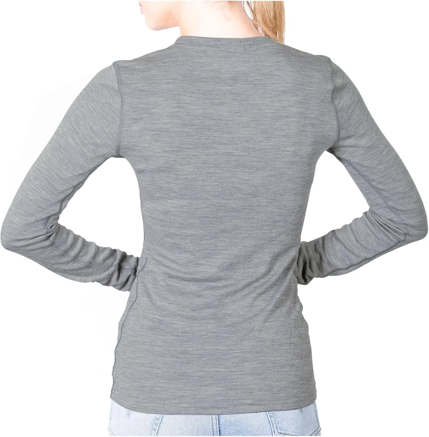 MERIWOOL Womens Base Layer 100% Merino Wool Midweight Long Sleeve Thermal Shirt