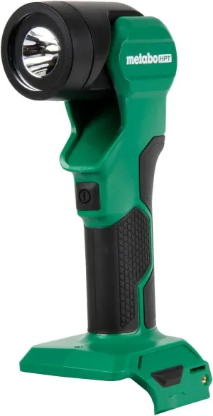 Metabo HPT 18V MultiVolt™ Cordless LED Flash Light, 250 Lumens High Output, 120 Lumens Low Output, 6 Angle Settings, Long Lasting Light, Compact & Lightweight, Power Light, Tool Body Only, UB18DEQ4