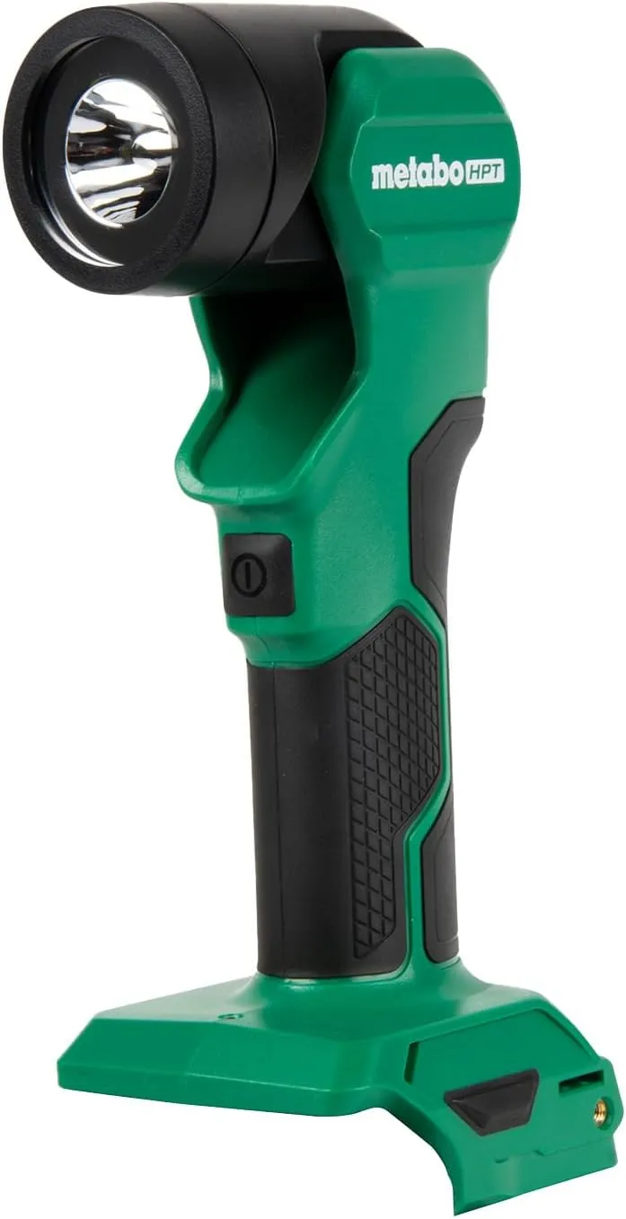 Metabo HPT 18V MultiVolt™ Cordless LED Flash Light, 250 Lumens High Output, 120 Lumens Low Output, 6 Angle Settings, Long Lasting Light, Compact & Lightweight, Power Light, Tool Body Only, UB18DEQ4