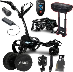 MGI Remote Controlled Zip Navigator Golf Cart with Accessories | Power Bundle | 3-Year Warranty | 36 Holes Extended Battery (Power Bundle & Seat)