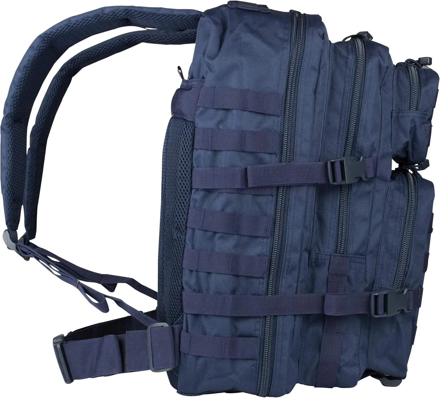 Mil-Tec Unisex Assault Pack - Rugged Durable Lightweight Ergonomic Versatile Tactical Outdoor Camping Hiking Backpack with Adjustable Padded Shoulder Straps & MOLLE Loops, Dark Blue, 36L
