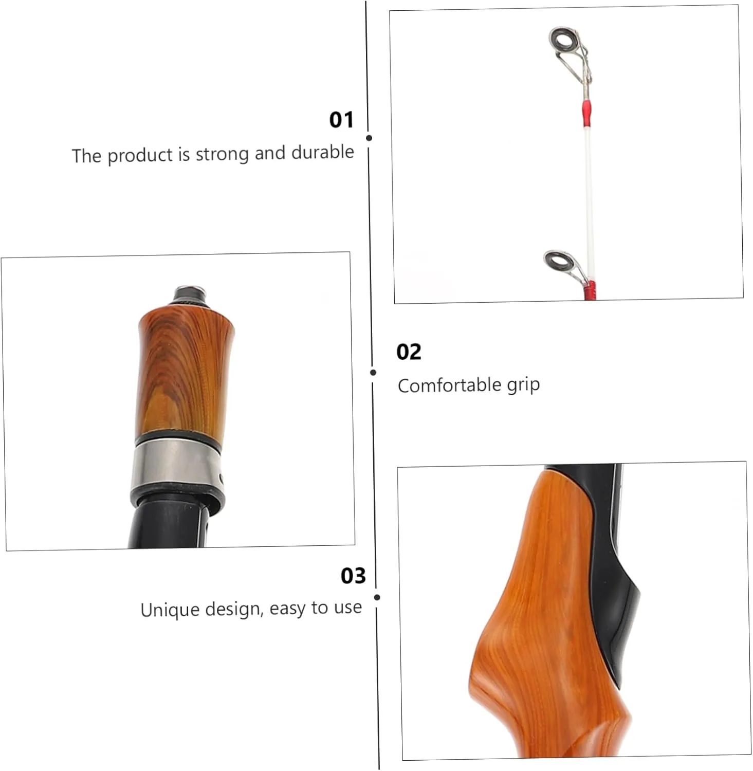 Milisten Ice Fishing Rod Telescoping Pole Winter Fishing Accessory Outdoor Supply Lightweight Fishing Tool Ice