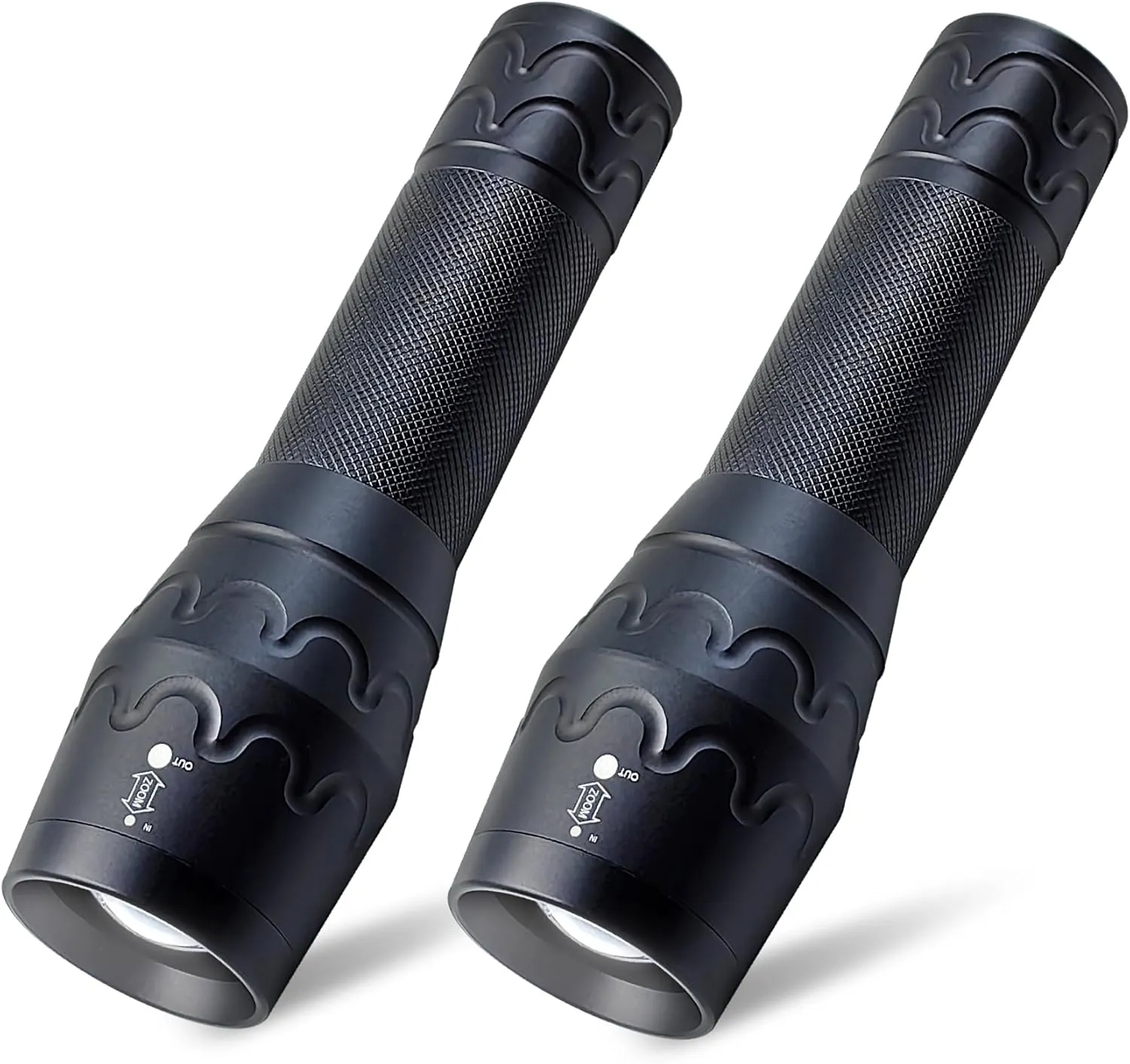 Military Grade Single Mode 3000 Lumens Tactical LED Waterproof Handheld Flashlight,2-Pack