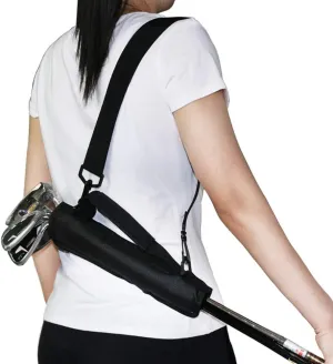 Mini Golf Club Bag with Shoulder Strap, Portable Lightweight Driving Range Carrier Course Training Sunday Foldable Carry Durable Case Hold 3-5 Poles for Men Women Kids