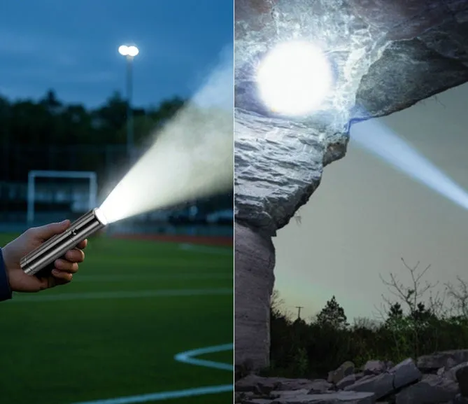 Mini High-grade Stainless Steel 100000Lumens XPG Tactical Flashlight With 18650 Li-ion Battery High Endurance 20 Years of Use