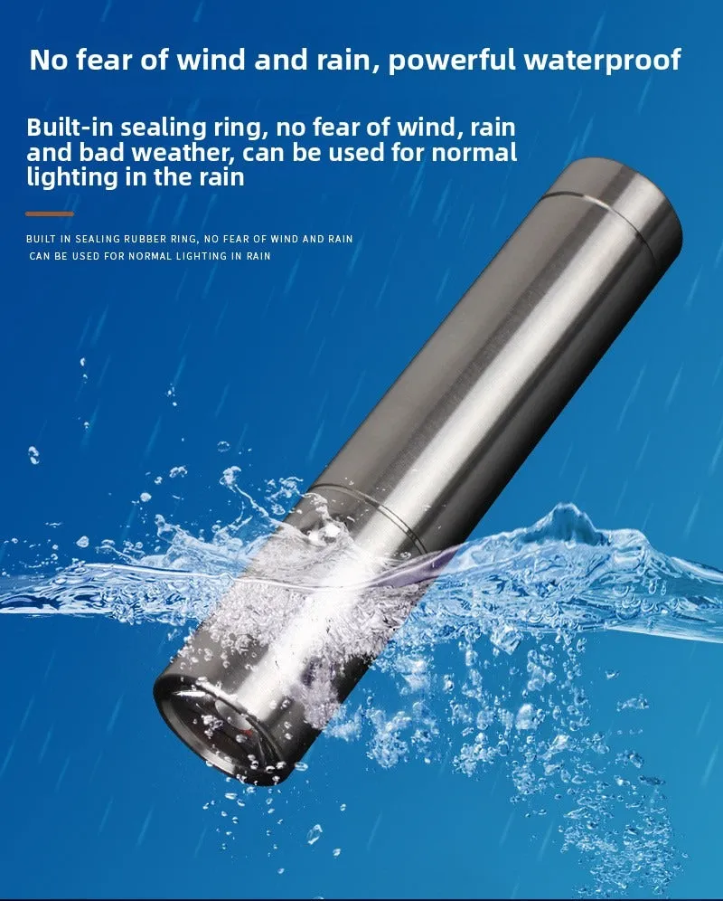 Mini High-grade Stainless Steel 100000Lumens XPG Tactical Flashlight With 18650 Li-ion Battery High Endurance 20 Years of Use