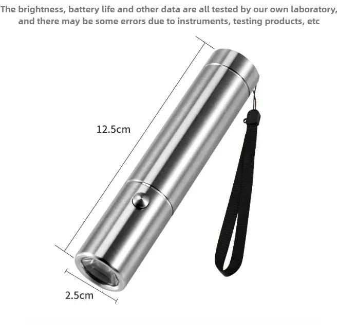 Mini High-grade Stainless Steel 100000Lumens XPG Tactical Flashlight With 18650 Li-ion Battery High Endurance 20 Years of Use