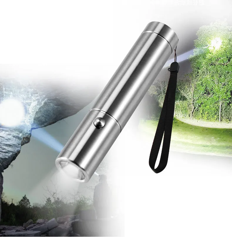 Mini High-grade Stainless Steel 100000Lumens XPG Tactical Flashlight With 18650 Li-ion Battery High Endurance 20 Years of Use