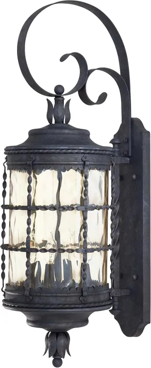 Minka Lavery Outdoor Wall Light 8882-A39 Mallorca Exterior Wall Lantern, 240 Watts, Iron