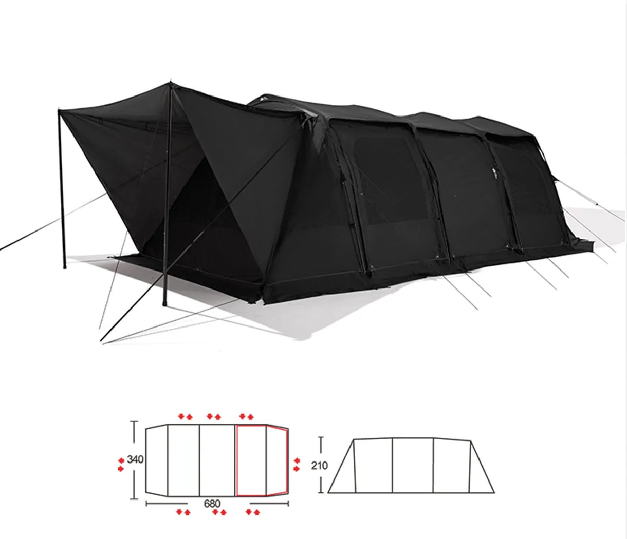 Mobi Garden Lan Sheng 4 ( 70D ) 8 person tent