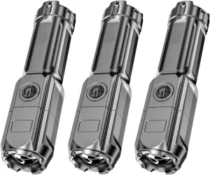MODOAO LED Flashlight 3 Modes USB Rechargeable Handheld Flashlights 10pack Telescopic Zoomable for Camping, Hiking, Walking,Zoomable Powerful Emergency Flashlights