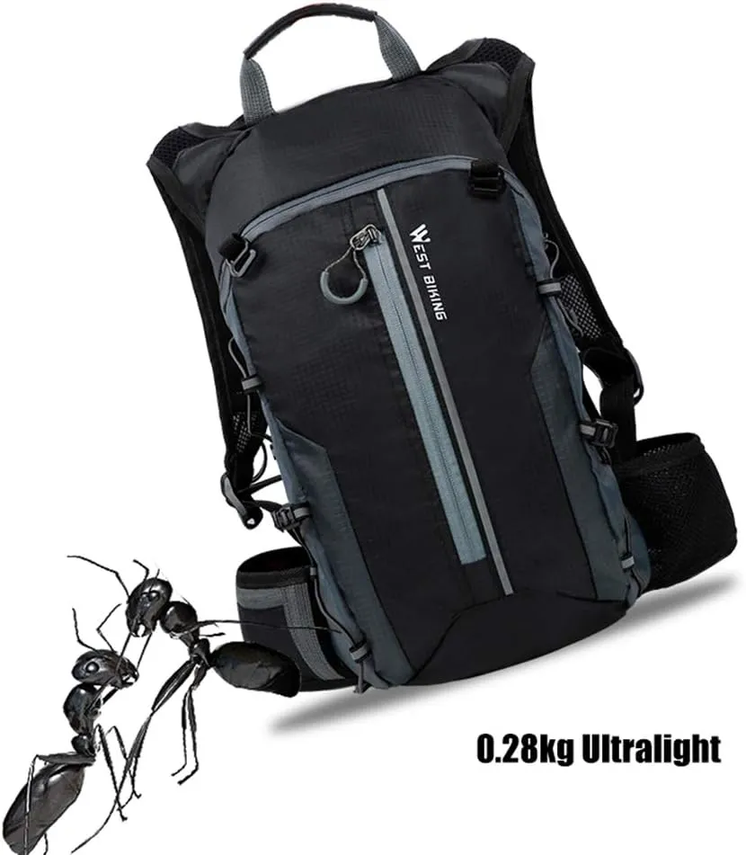 Moiitee 10L Ultra-light Waterproof Bike Backpack with Hydration Bladder, Suitable for Cycling, Hiking, and Snow Activities (Green)