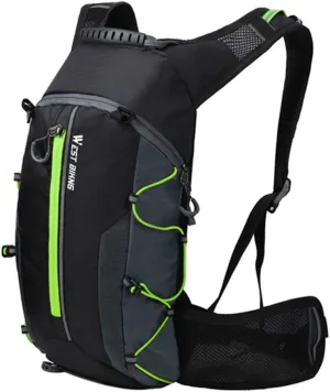 Moiitee 10L Ultra-light Waterproof Bike Backpack with Hydration Bladder, Suitable for Cycling, Hiking, and Snow Activities (Green)