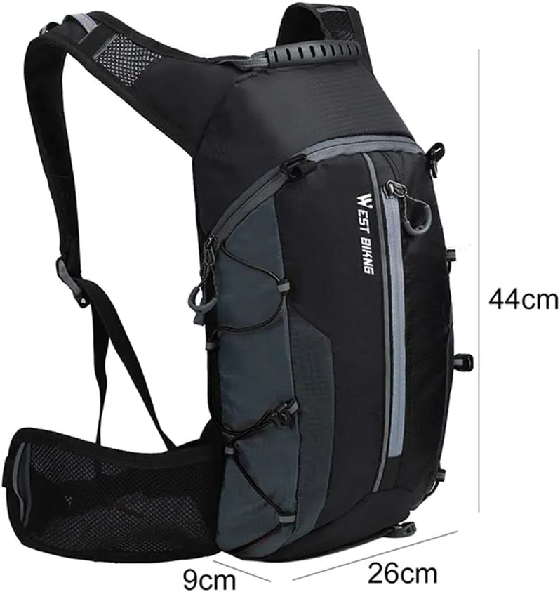 Moiitee 10L Ultra-light Waterproof Bike Backpack with Hydration Bladder, Suitable for Cycling, Hiking, and Snow Activities (Green)