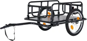 MOONCOOL Bike Cargo Trailer, Heavy Duty Bicycle Wagon Cart, Foldable Compact Storage Bike Trailer 176 lbs Load Capacity