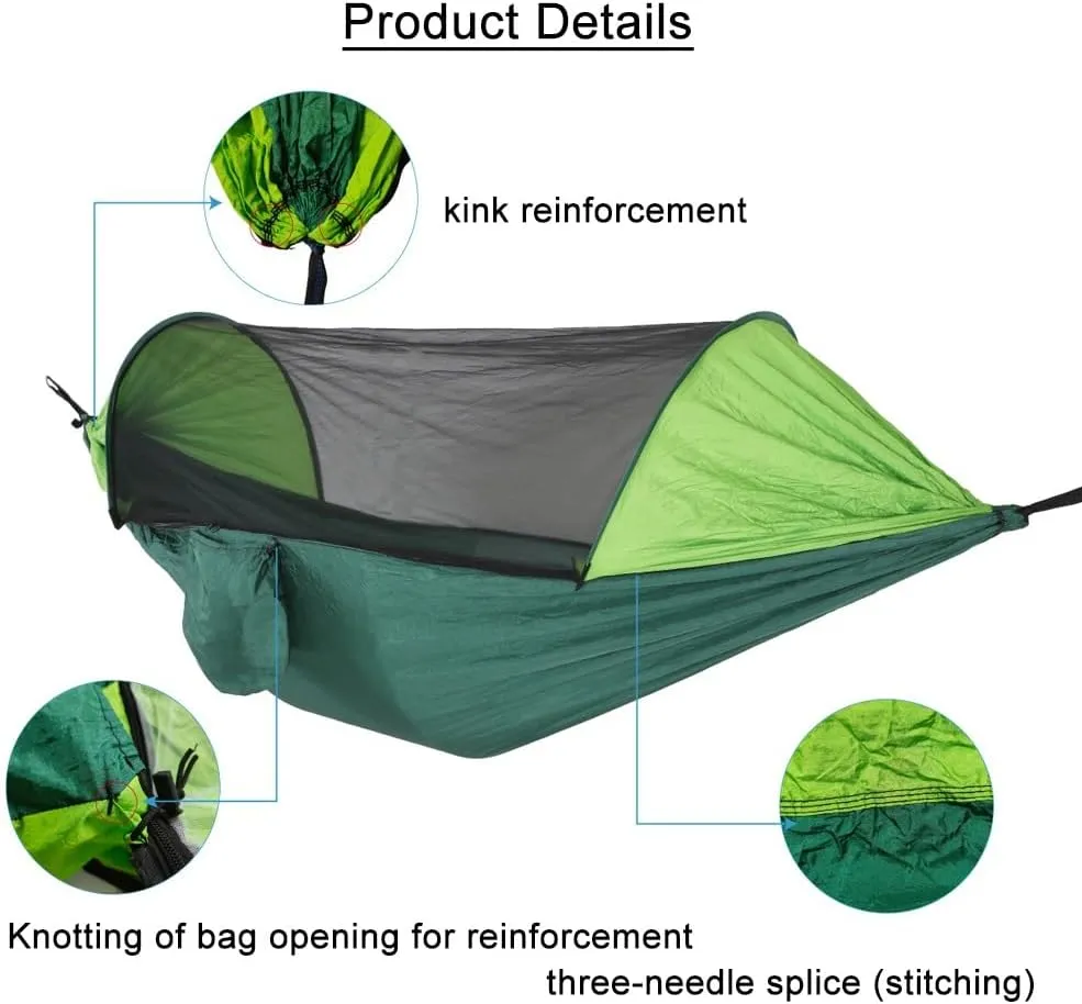 Mosquito Tent,wild Camping,with Mosquito Net, 210T Nylon Parachute Material, Green, Yellow, Suitable for Camping and Other Scenes(Yellow)