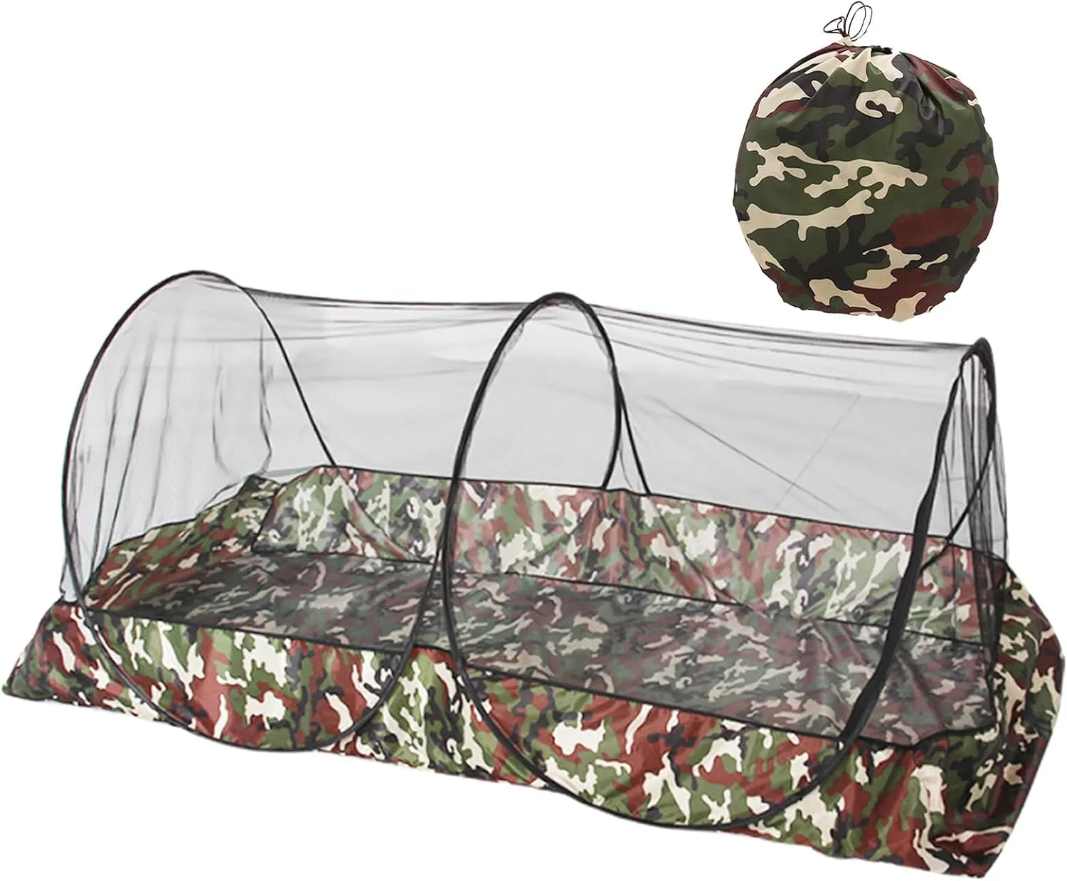 mosquitoo Net Tent - Foldable Outdoor Travel Shelter for Single or Double Person, Quick Setup Mesh Tent with Carry Bag | Compact Protection for Camping, Hiking, Climbing, Backpacking, Jungle