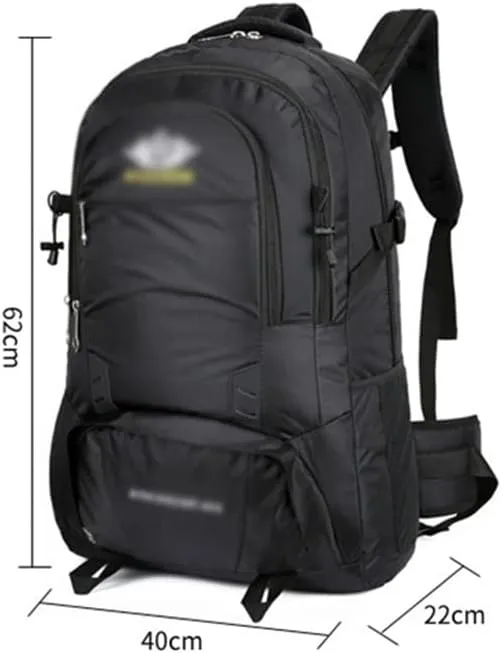 Mountaineering Backpack Rucksack 60L Outdoor Sports Bag Travel Backpack Hiking Backpack Hiking Bag(Black)