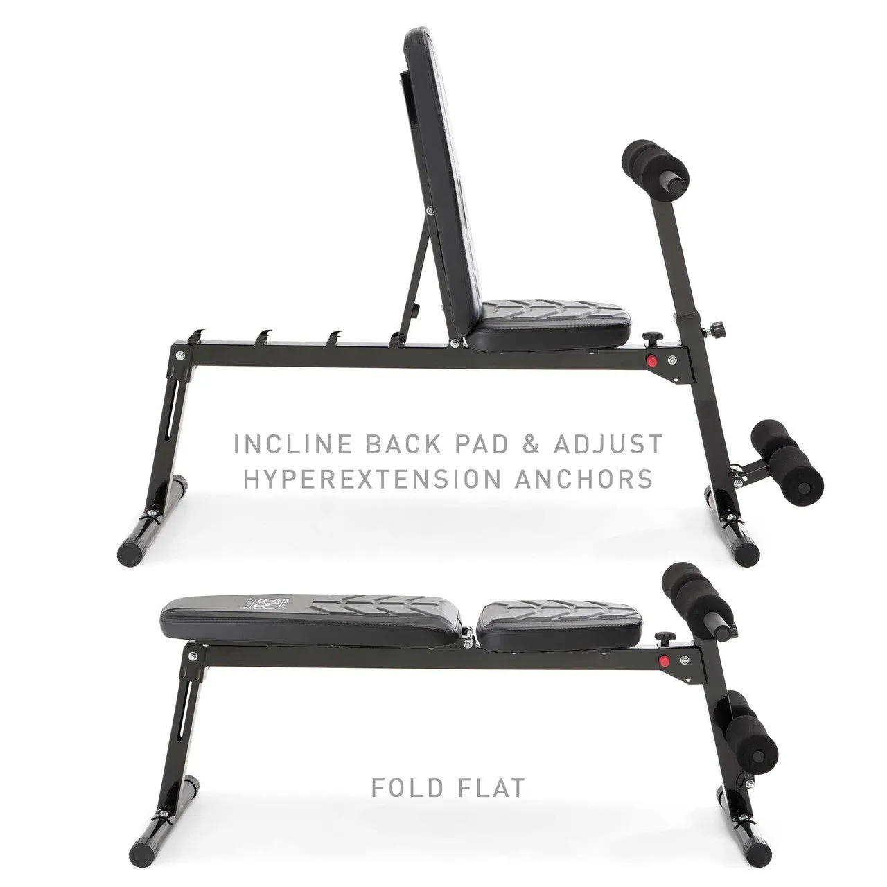 Multi-Position Utility Bench with Adjustable Hyper-Extension Anchor | PM-4880 Marcy - Retired