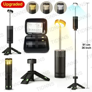 Multifunctional Rechargeable LED Camping Flashlight Lamp with Tripod & Retractable Torch