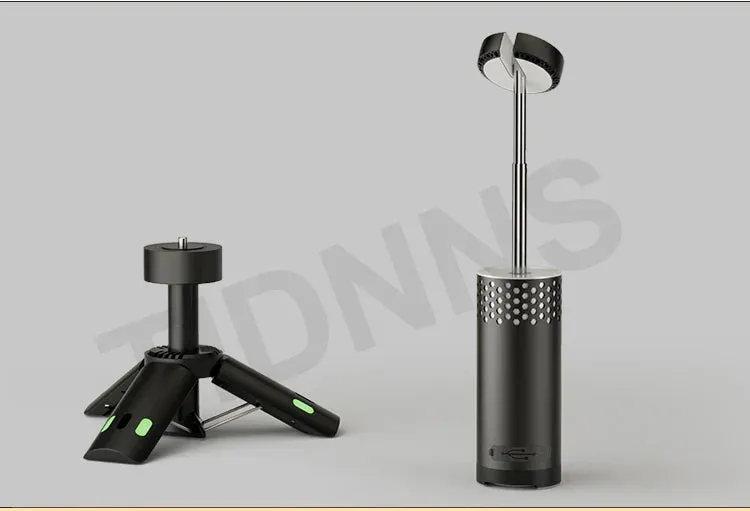 Multifunctional Rechargeable LED Camping Flashlight Lamp with Tripod & Retractable Torch