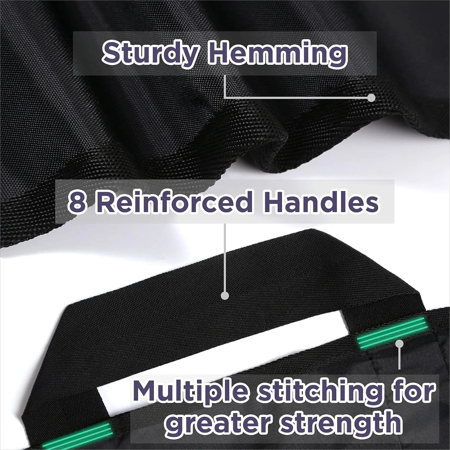 Multipurpose 2 Pack 48" x 40" Positioning Bed Pad with Reinforced Handles - Reusable & Washable Transfer Sheet for Turning, Lifting & Repositioning - Double-Sided Nylon Fabric, Black