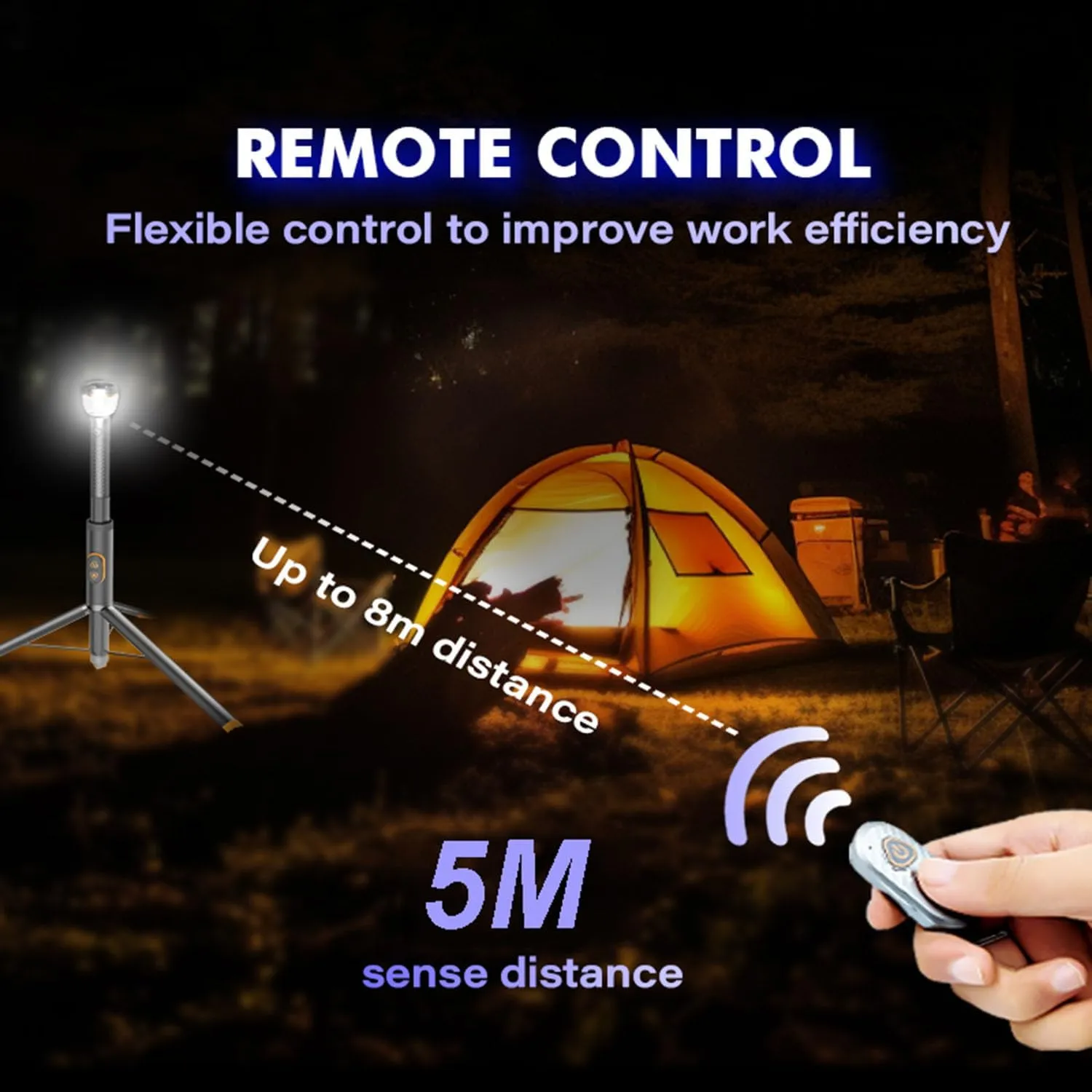 Multipurpose Camping Light with Stand & Remote Control