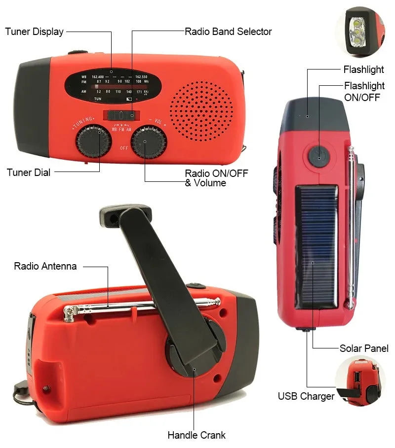 MultiRadio - Multifunction Solar Portable Emergency Radio