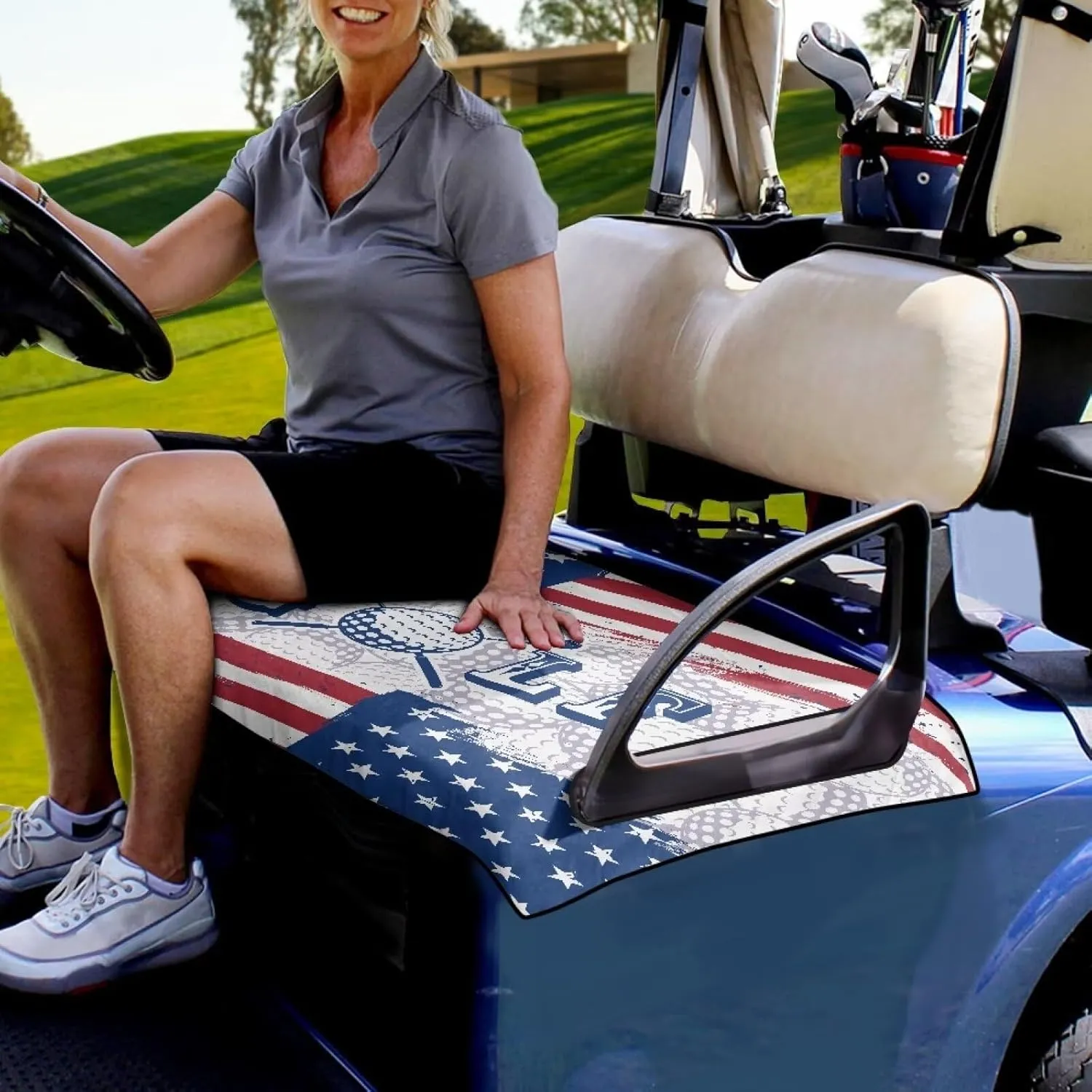 Mumeson Golf Cart Seat Covers Classic Golf Cart Essentials Lightweight Golf Blanket Breathable Golf Cart Cover