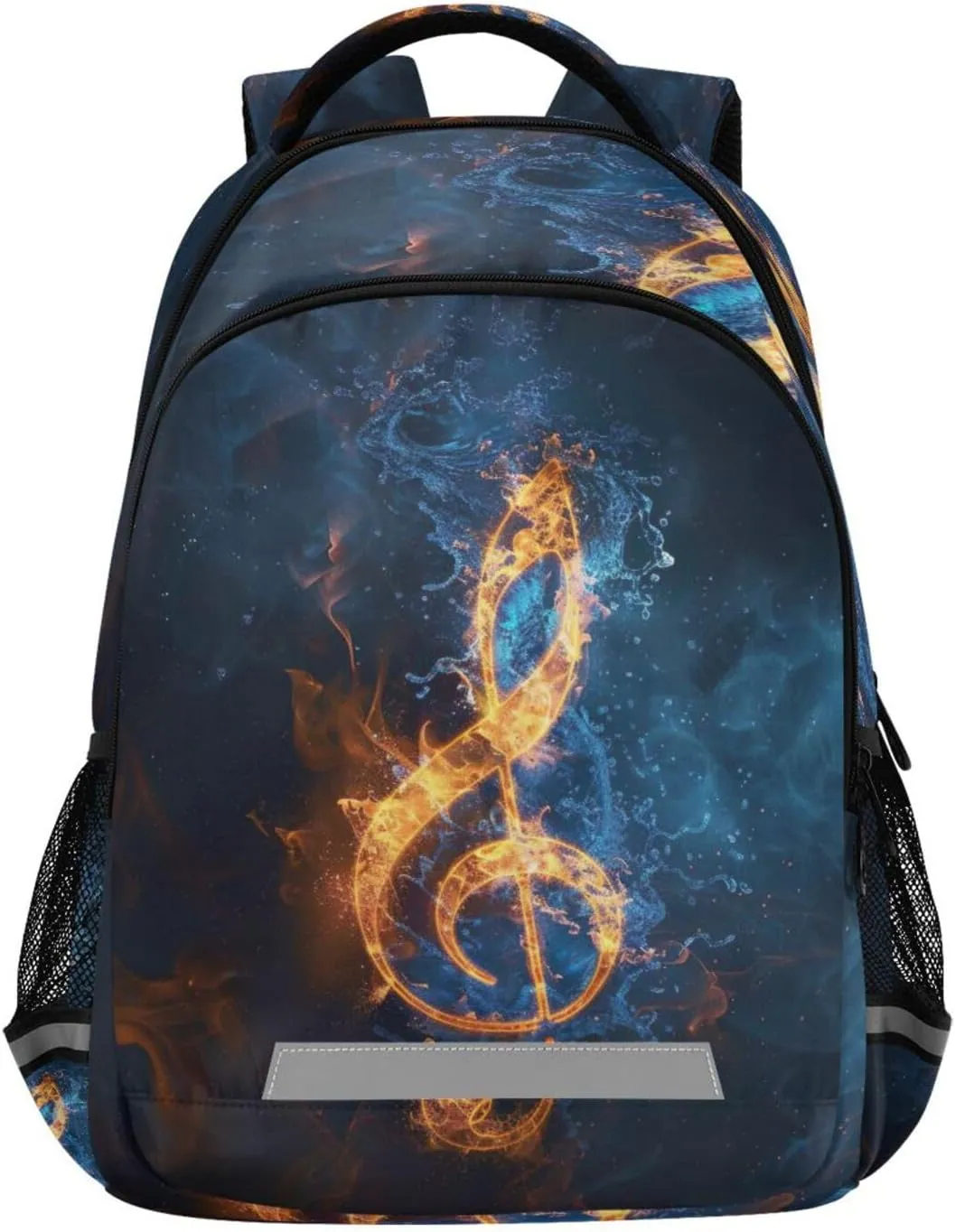 Musical Note Design Waterproof Backpack - Casual Outdoor Sports Daypack with Ergonomic Shoulder Straps#877