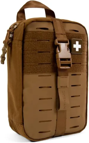 MY MEDIC MyFAK PRO First Aid Kit Bag - Emergency Survival Essentials, Medical Accessories, Rescue Necessities & Supplies for Home, Car, Boat or Travel - Coyote