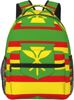 Native Hawaiian Flag Backpack, suitable for light travel, daily multi-purpose bag, suitable for commuting, cycling, work
