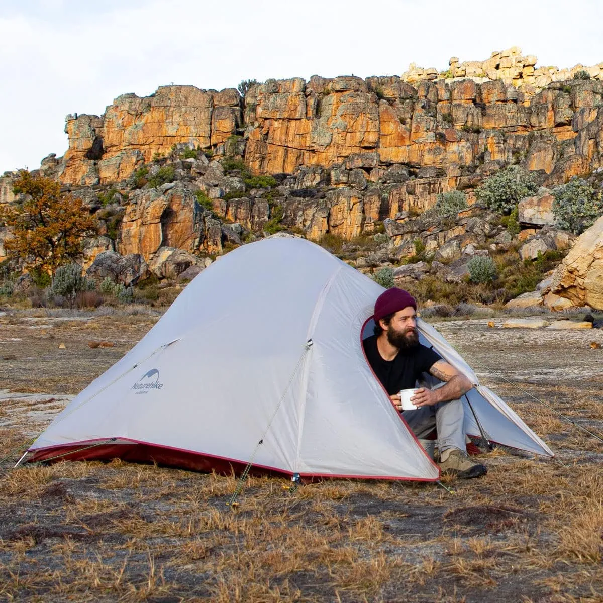 Naturehike Cloud-Up 2 Person Tent Lightweight Backpacking Tent with Footprint - Free Standing Ultralight Camping Hiking Backpack Tents Two Person Tent