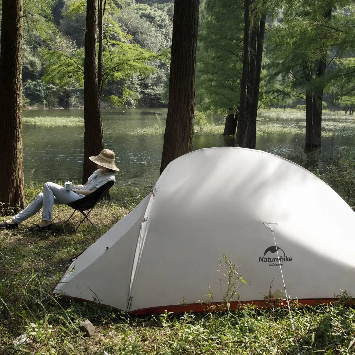 Naturehike Cloud-Up 2 Person Tent Lightweight Backpacking Tent with Footprint - Free Standing Ultralight Camping Hiking Backpack Tents Two Person Tent